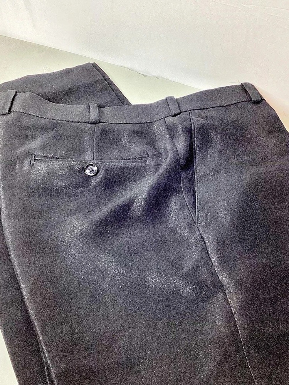 Black Shiny Dress Pants Like New 36x28